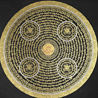 Buddha Gift Tibetan Thangka Painting Om Mani Padme Hum Scripture Handmade Decoration(Random Style)