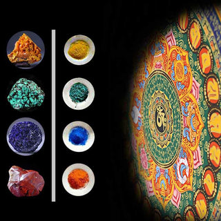 Buddha Gift Tibetan Thangka Painting Om Mani Padme Hum Scripture Handmade Decoration(Random Style)