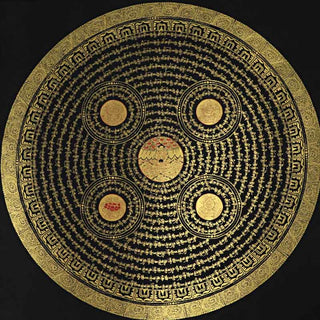 Buddha Gift Tibetan Thangka Painting Om Mani Padme Hum Scripture Handmade Decoration(Random Style)