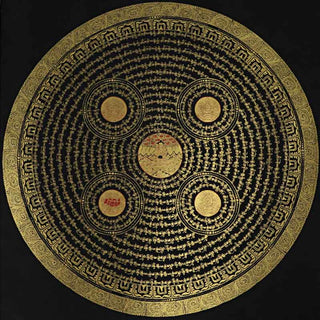 Buddha Gift Tibetan Thangka Painting Om Mani Padme Hum Scripture Handmade Decoration(Random Style)