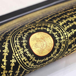 Buddha Gift Tibetan Thangka Painting Om Mani Padme Hum Scripture Handmade Decoration(Random Style)