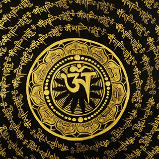 Buddha Gift Tibetan Thangka Painting Om Mani Padme Hum Dragon Phoenix Scripture Handmade Decoration(Random Style)