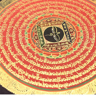 Buddha Gift Tibetan Thangka Painting Six True Words Scripture Handmade Decoration Blind Box(Random Style)