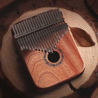 Buddha Gift 21 Keys Kalimba Thumb Piano Yellow Sandalwood Portable Finger Piano