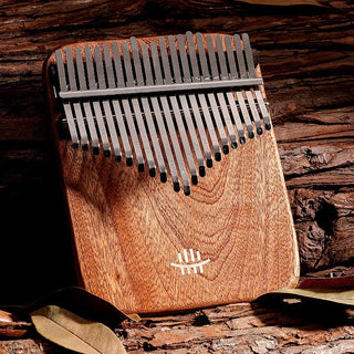 Buddha Gift 21 Keys Kalimba Thumb Piano Yellow Sandalwood Retro Portable Finger Piano
