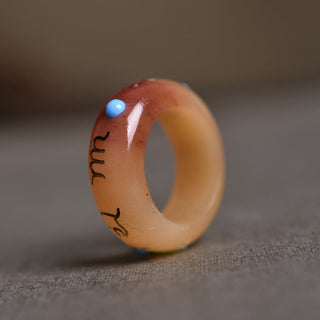 Buddha Gift Camel Bone Om Mani Padme Hum Carving Protection Ring