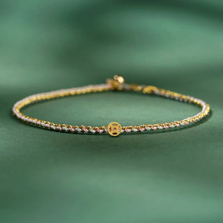 Buddha Gift Colorful Rope Luck Coin Bead Abundance Extra Thin Braided Bracelet