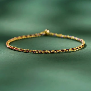 Buddha Gift Colorful Rope Luck Coin Bead Abundance Extra Thin Braided Bracelet