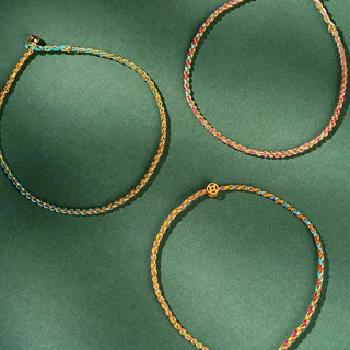 Buddha Gift Colorful Rope Luck Coin Bead Abundance Extra Thin Braided Bracelet