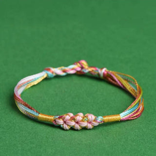 Buddha Gift Colorful Rope Peach Blossom Knot Zongzi Braided Bracelet