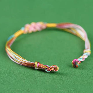 Buddha Gift Colorful Rope Peach Blossom Knot Zongzi Braided Bracelet