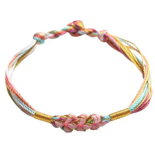 Buddha Gift Colorful Rope Peach Blossom Knot Zongzi Braided Bracelet