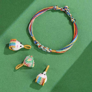 Buddha Gift Colorful Rope Peach Blossom Knot Zongzi Braided Bracelet