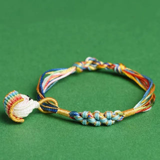 Buddha Gift Colorful Rope Peach Blossom Knot Zongzi Braided Bracelet