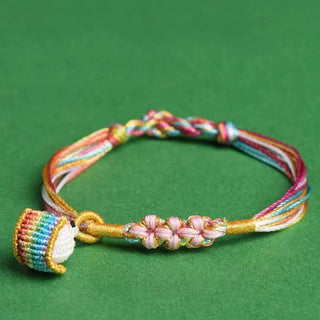 Buddha Gift Colorful Rope Peach Blossom Knot Zongzi Braided Bracelet