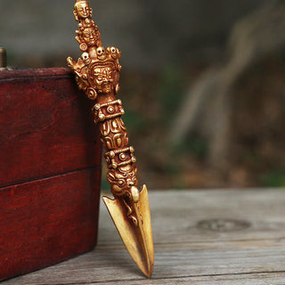 Buddha Gift Handmade Small Nepal Vajra Dorje Strength Copper Metal Decoration
