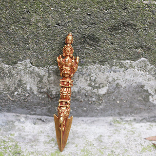 Buddha Gift Handmade Small Nepal Vajra Dorje Strength Copper Metal Decoration