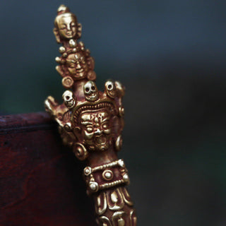 Buddha Gift Handmade Small Nepal Vajra Dorje Strength Copper Metal Decoration
