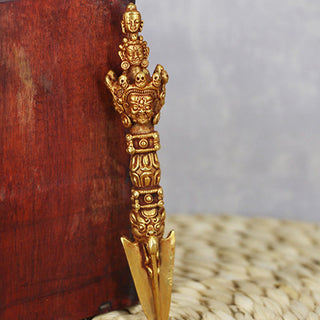 Buddha Gift Handmade Small Nepal Vajra Dorje Strength Copper Metal Decoration