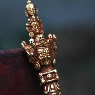 Buddha Gift Handmade Small Nepal Vajra Dorje Strength Copper Metal Decoration