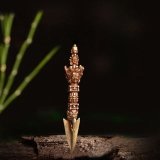 Buddha Gift Handmade Small Nepal Vajra Dorje Strength Copper Metal Decoration