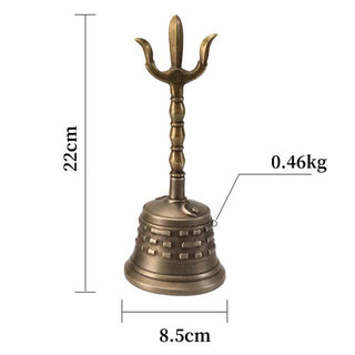 Buddha Gift Handmade Tibetan Meditation Vajra Dorje Bell Gourd Yin Yang Copper Enlightenment Decoration