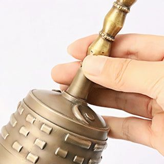 Buddha Gift Handmade Tibetan Meditation Vajra Dorje Bell Gourd Yin Yang Copper Enlightenment Decoration
