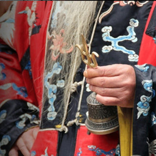 Buddha Gift Handmade Tibetan Meditation Vajra Dorje Bell Gourd Yin Yang Copper Enlightenment Decoration