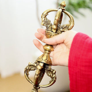 Buddha Gift Handmade Nepal Vajra Dorje Spiritual Power Copper Metal Home Decoration