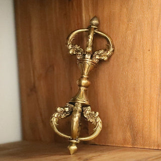 Buddha Gift Handmade Nepal Vajra Dorje Spiritual Power Copper Metal Home Decoration