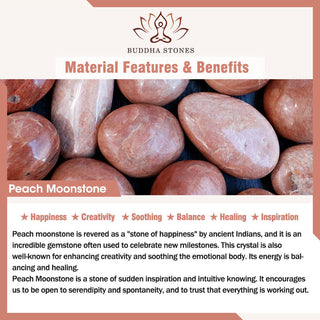 Buddha Gift Hollow Vine Design Peach Moonstone Adjustable Happiness Ring