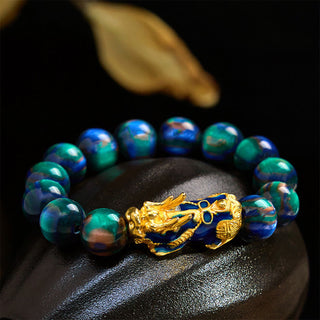 Buddha Gift Colorful Sea Willow Color Change PiXiu Positive Healing Bracelet