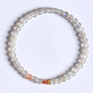 Buddha Gift Ultra-Thin Moonstone Koi Fish Healing Bracelet