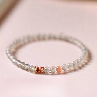 Buddha Gift Ultra-Thin Moonstone Koi Fish Healing Bracelet