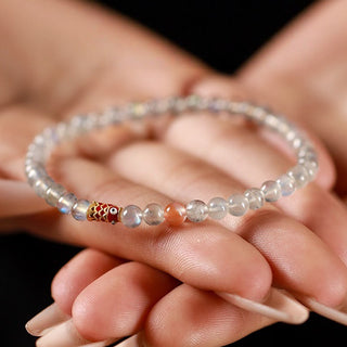 Buddha Gift Ultra-Thin Moonstone Koi Fish Healing Bracelet