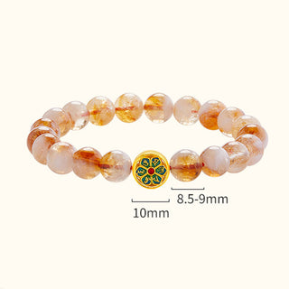 Buddha Gift 999 Sterling Silver Om Mani Padme Hum Citrine Protection Bracelet