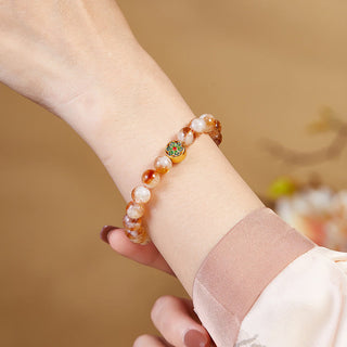 Buddha Gift 999 Sterling Silver Om Mani Padme Hum Citrine Protection Bracelet