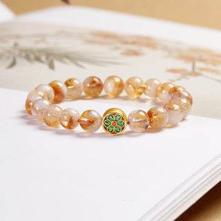 Buddha Gift 999 Sterling Silver Om Mani Padme Hum Citrine Protection Bracelet