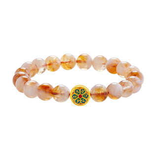 Buddha Gift 999 Sterling Silver Om Mani Padme Hum Citrine Protection Bracelet