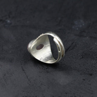 Buddha Gift 925 Sterling Silver Handmade Natural Rose Quartz Loving Energy Adjustable Ring