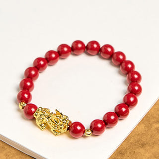 Buddha Gift Cinnabar PiXiu Calm Blessing Bracelet