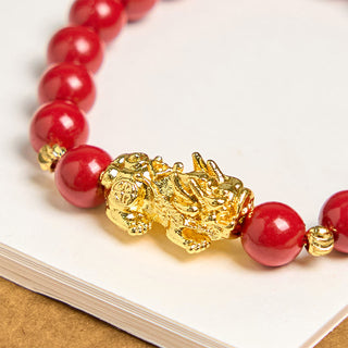 Buddha Gift Cinnabar PiXiu Calm Blessing Bracelet