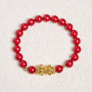 Buddha Gift Cinnabar PiXiu Calm Blessing Bracelet