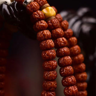 Buddha Gift 108 Beads Rudraksha Bodhi Seed Wealth Tassel Mala