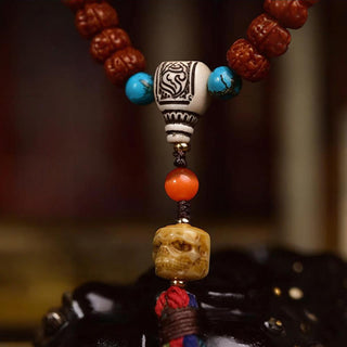 Buddha Gift 108 Beads Rudraksha Bodhi Seed Wealth Tassel Mala