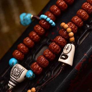 Buddha Gift 108 Beads Rudraksha Bodhi Seed Wealth Tassel Mala