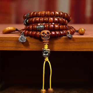 Buddha Gift Tibet 108 Beads Bone Beads Dzi Bead Strength Mala