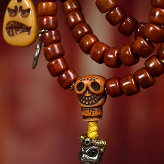 Buddha Gift Tibet 108 Beads Bone Beads Dzi Bead Strength Mala