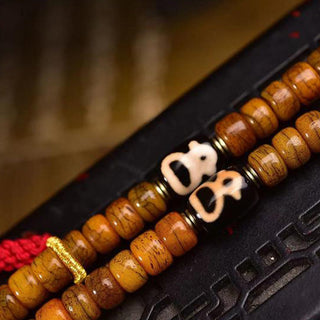 Buddha Gift Tibetan 108 Beads Camel Bone Luck Tassel Mala