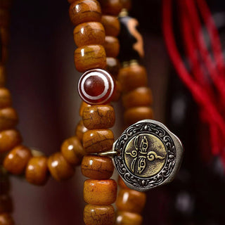 Buddha Gift Tibetan 108 Beads Camel Bone Luck Tassel Mala
